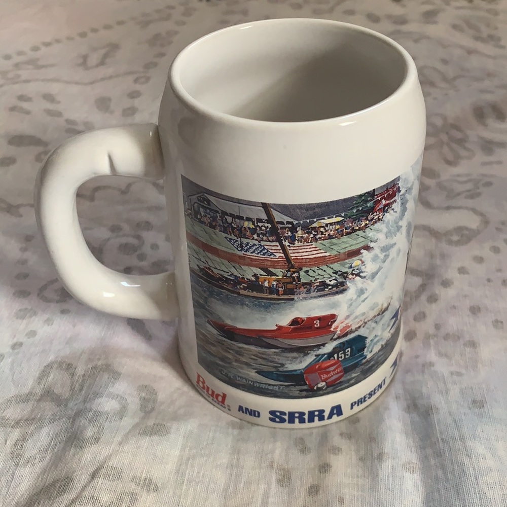 Vintage Budweiser Regatta Rumble on the River Racing Stein Boat SRRA 1995